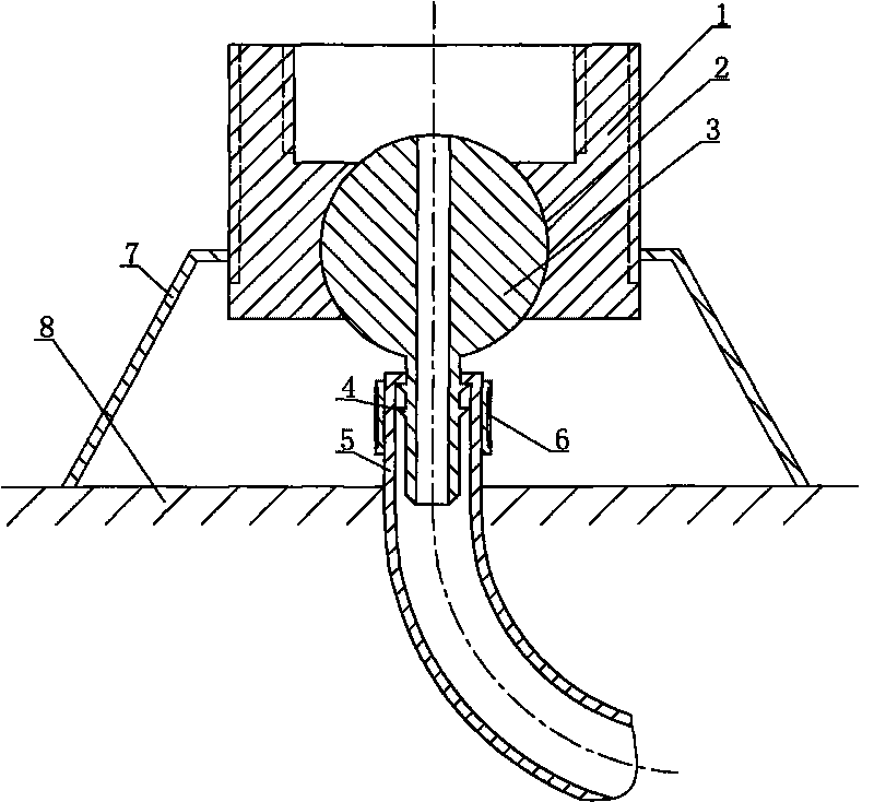 Connecting pipe of rotatable regulating ball head