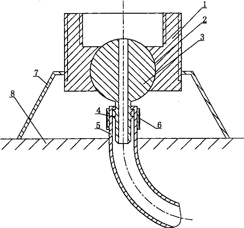 Connecting pipe of rotatable regulating ball head