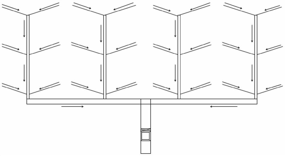 Construction method of rainwater external collection and internal storage system facing steep rocky mountains