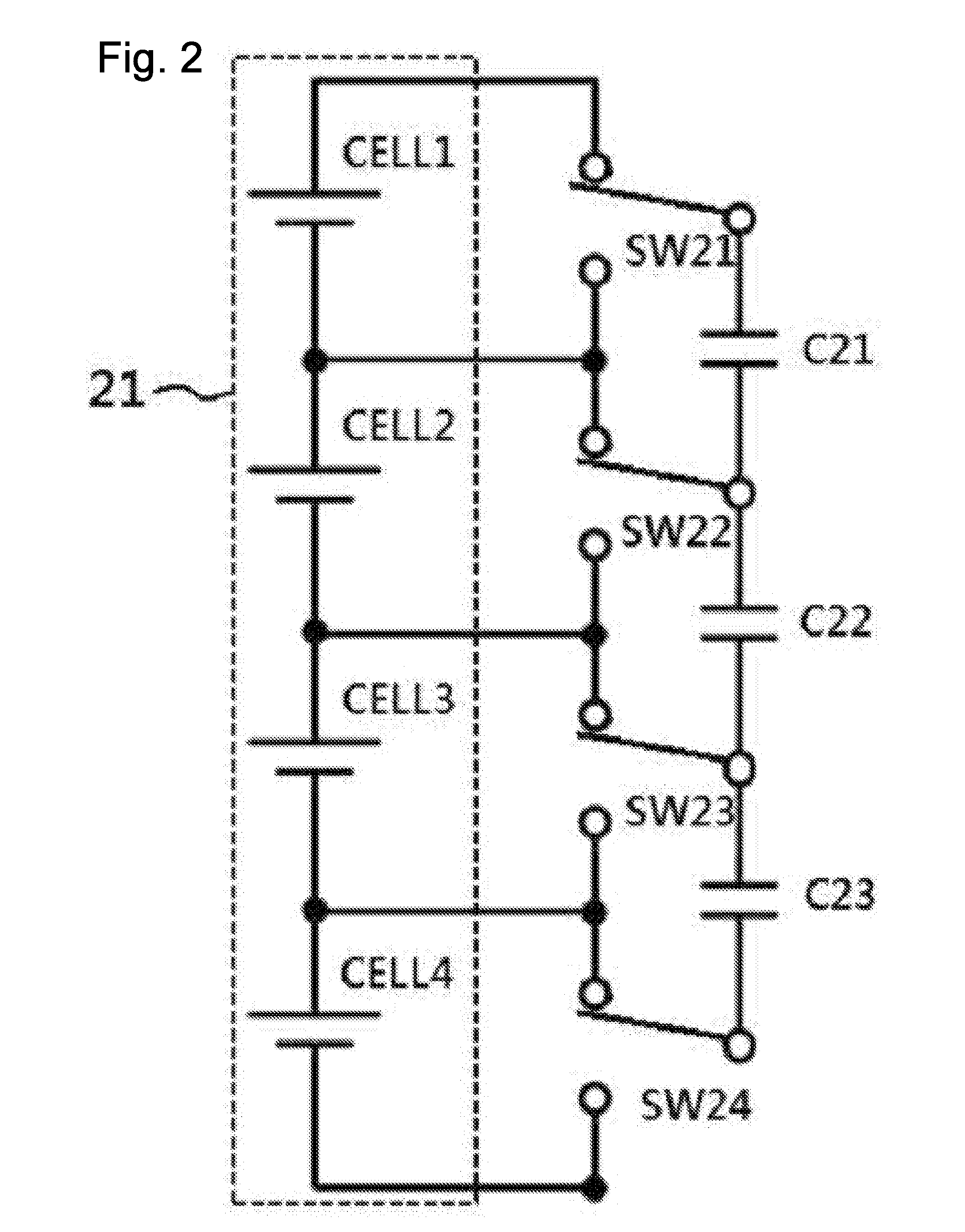 Balancing control circuit for battery cell module using lc series resonant circuit