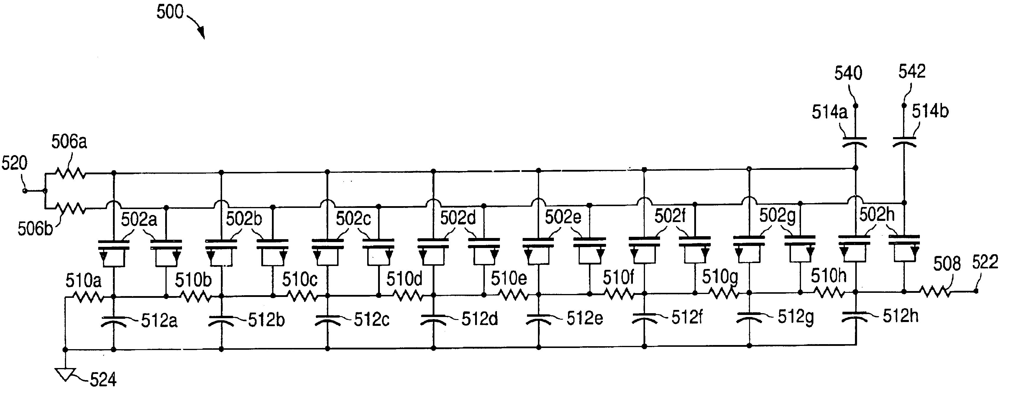 Linear voltage controlled capacitance circuit