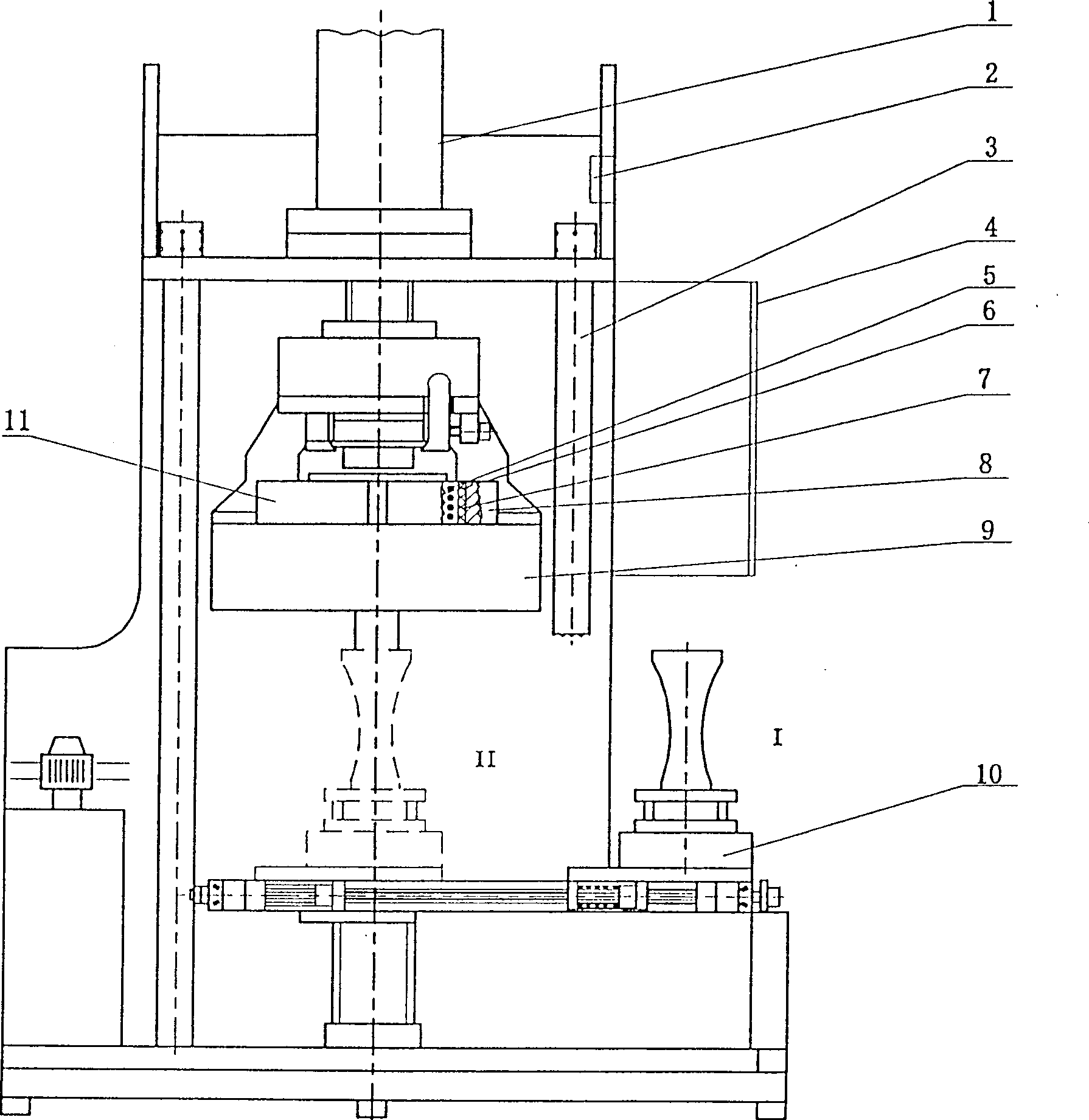 Die stamping technique for finished shoes and die stamping equipment