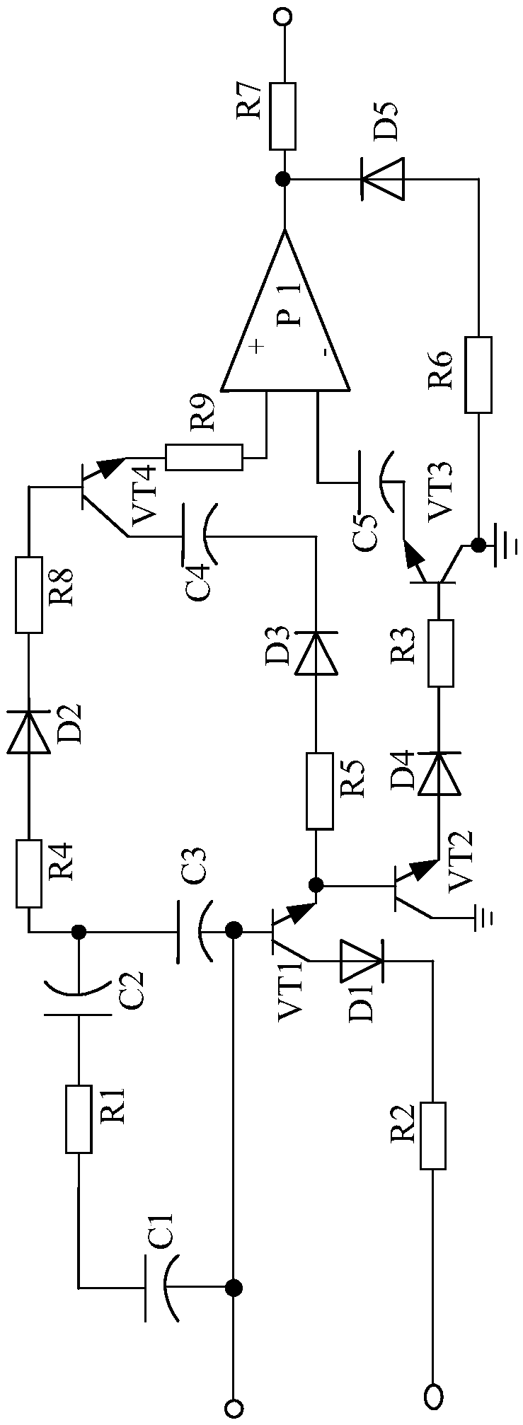 Intelligent electronic water meter control system based on voltage-stabilization type logic gate protection circuit