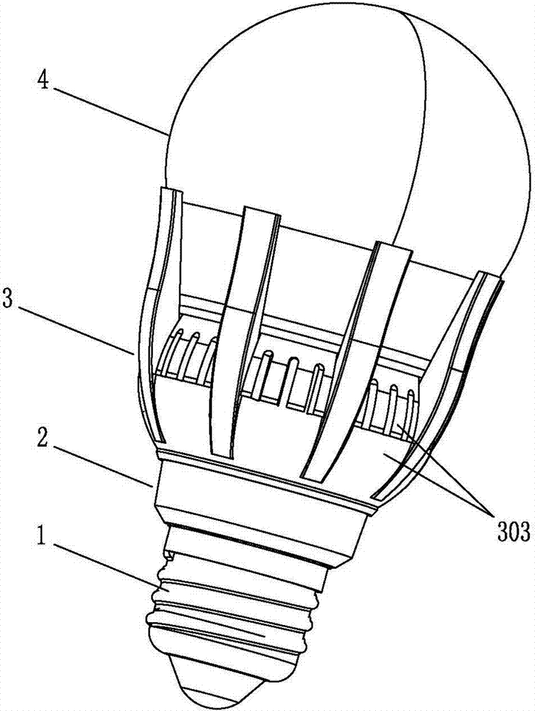 Light emitting diode (LED) lamp bulb