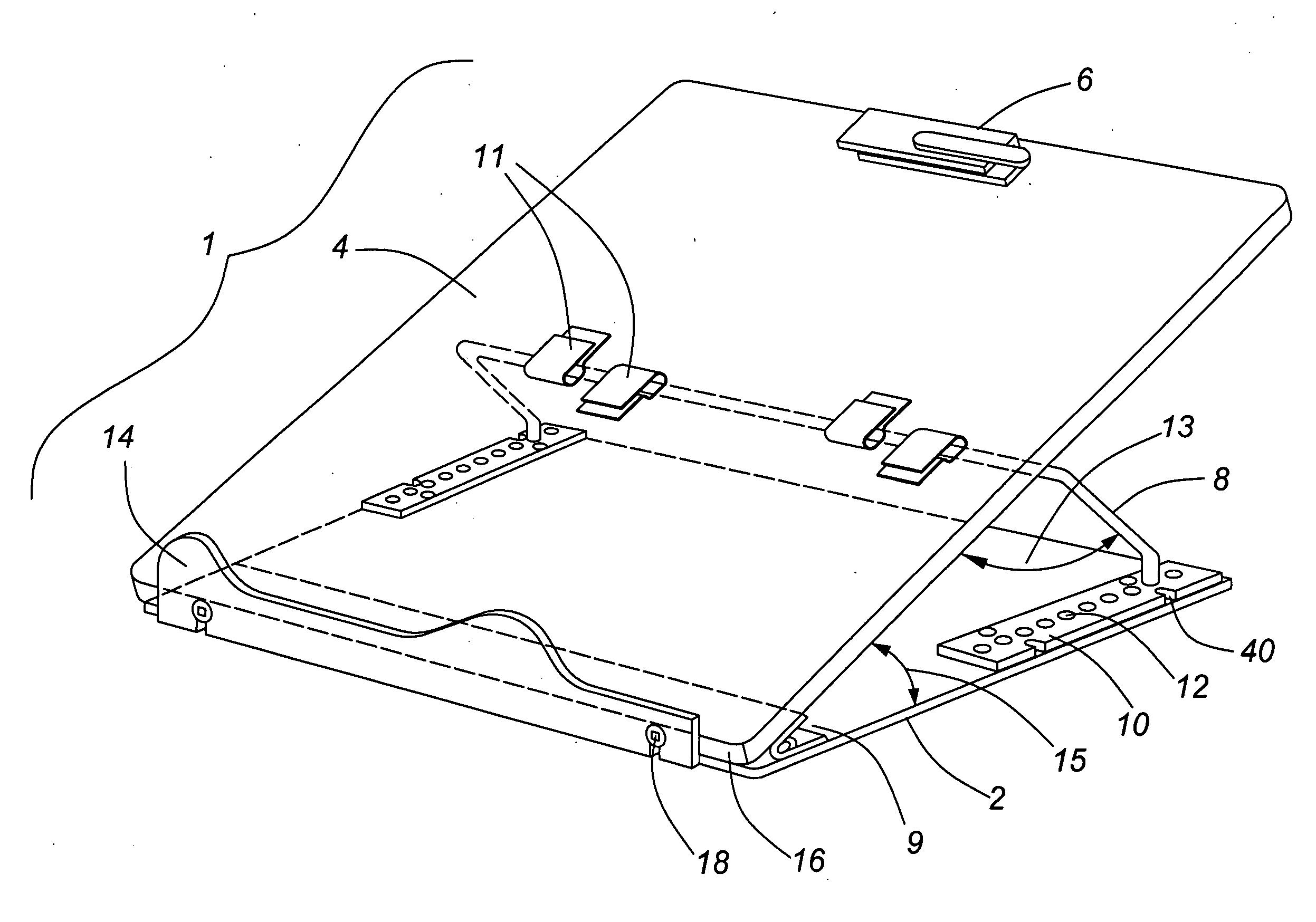 Book and document holding device