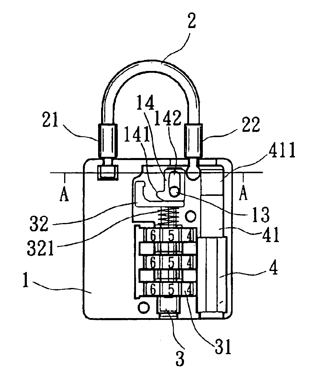 Lock with bendable shackle element openable in two ways