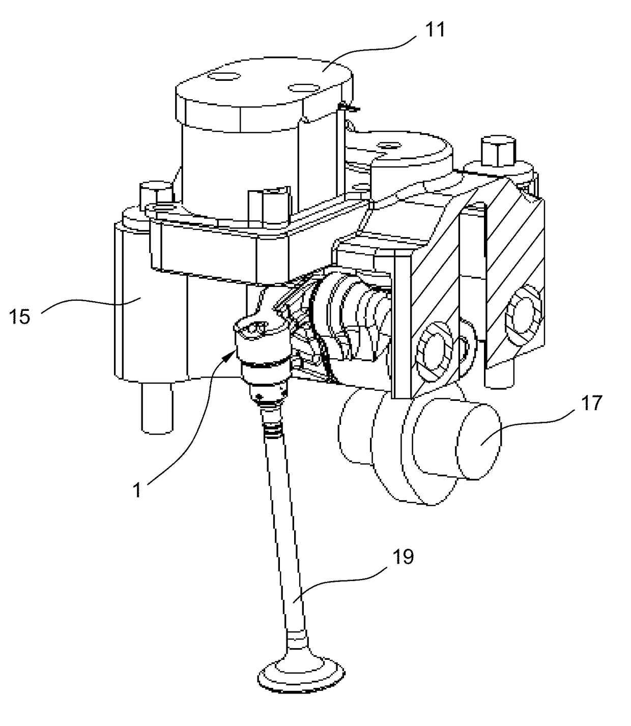 Fast acting switching valve train system for valve deactivation