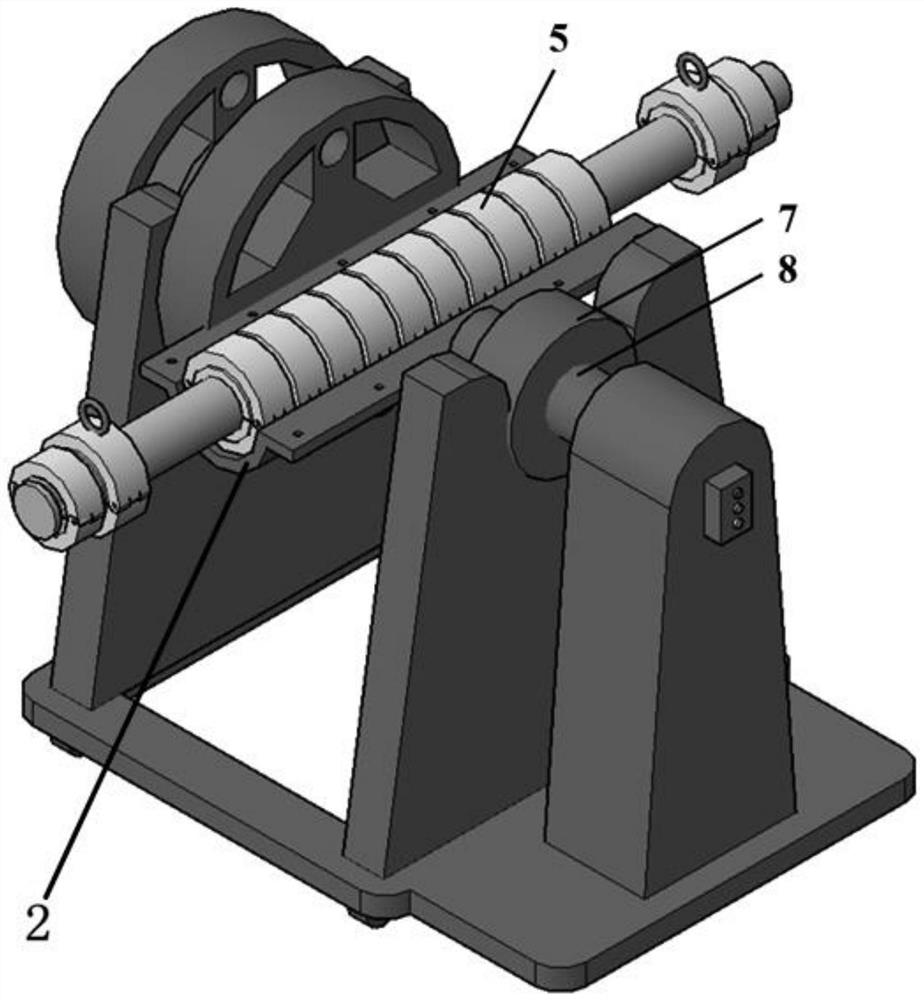 Sand blasting equipment for large-length-to-diameter-ratio rotating pipe target material