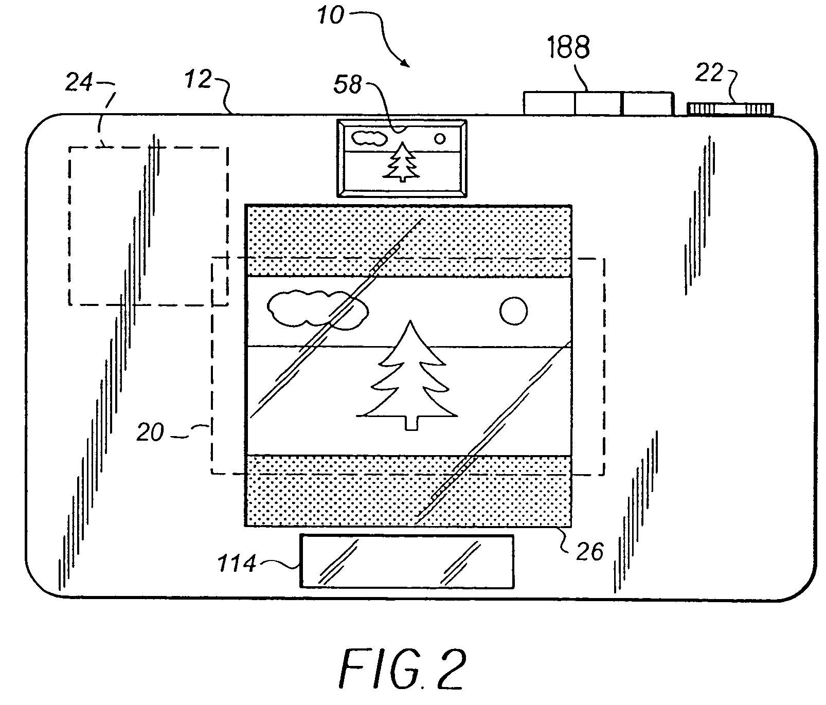 User interface for controlling cropping in electronic camera