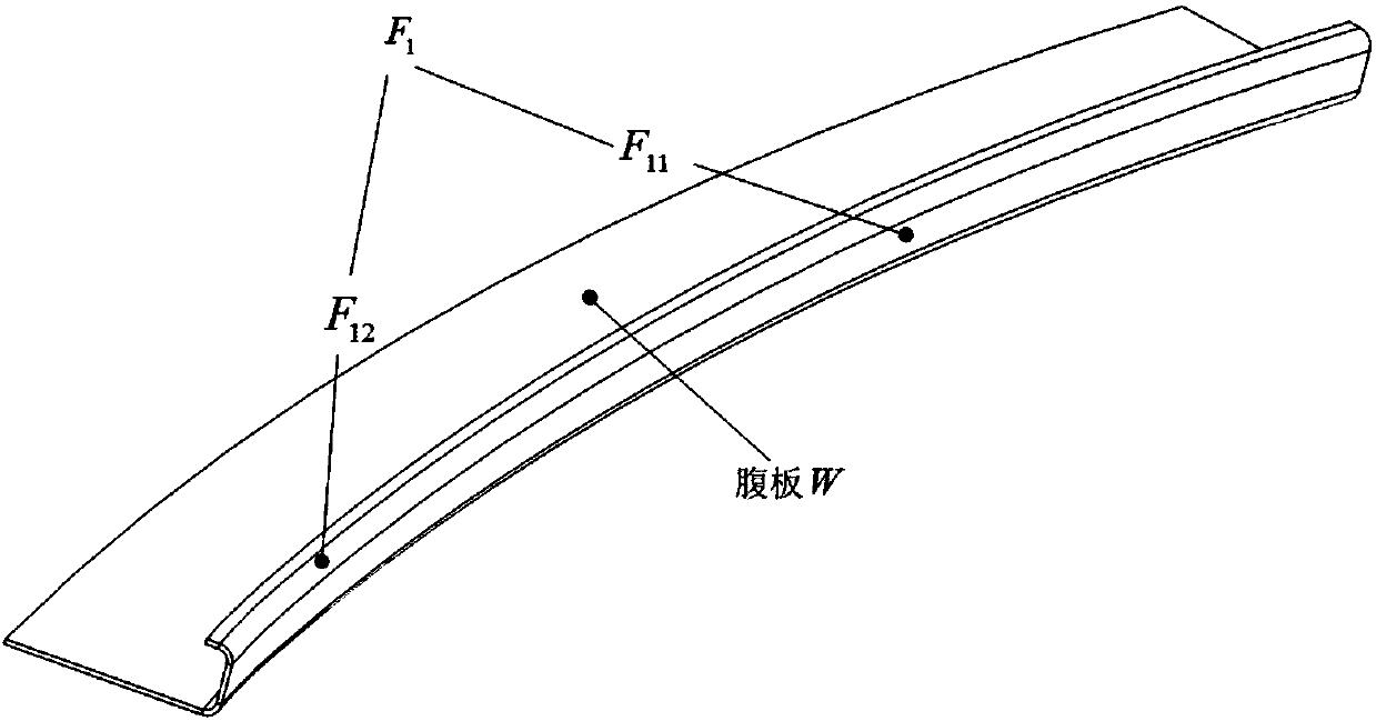 Springback compensation method for recess-free continuous bending edge in frame and rib part