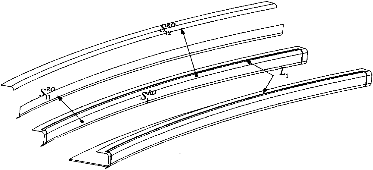 Springback compensation method for recess-free continuous bending edge in frame and rib part