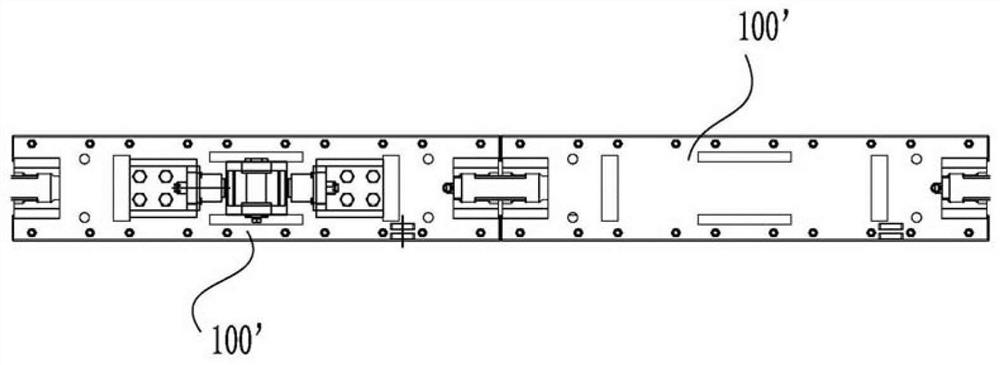 Planing and transporting beam structure and machine group type coal mining unit