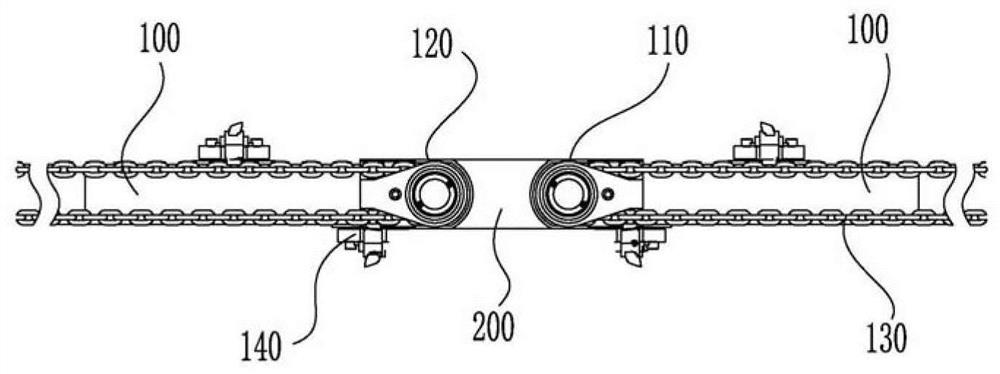 Planing and transporting beam structure and machine group type coal mining unit