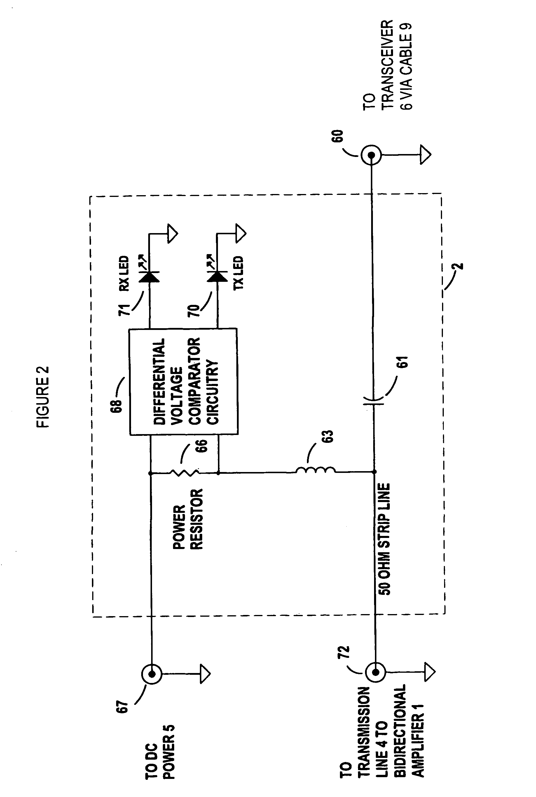 Bi-directional switched RF amplifier, waterproof housing, electrostatic overvoltage protection device, and mounting bracket therefor