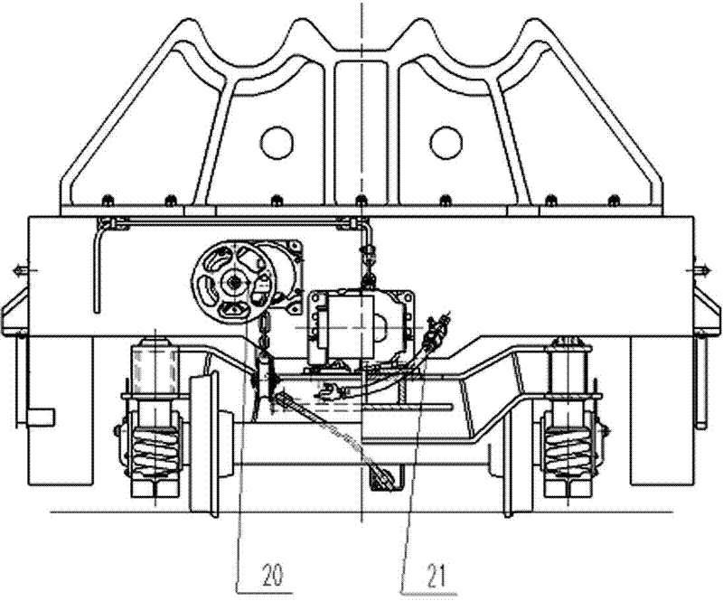 Open can type six-axis molten iron vehicle with load of 140 to 160t