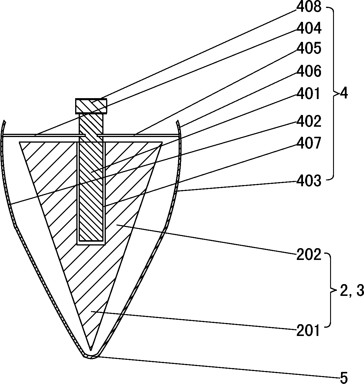 A double-ended scalpel with a protective sheath