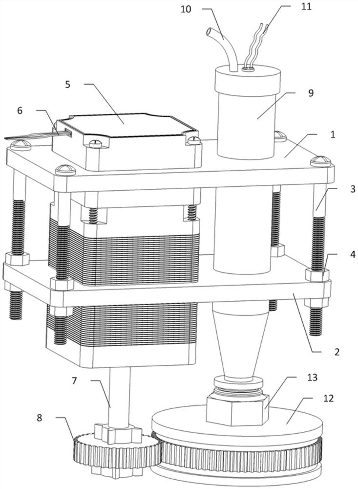 Micro piezoelectric sprayer based on iris turbofan and nozzle aperture regulation and control method