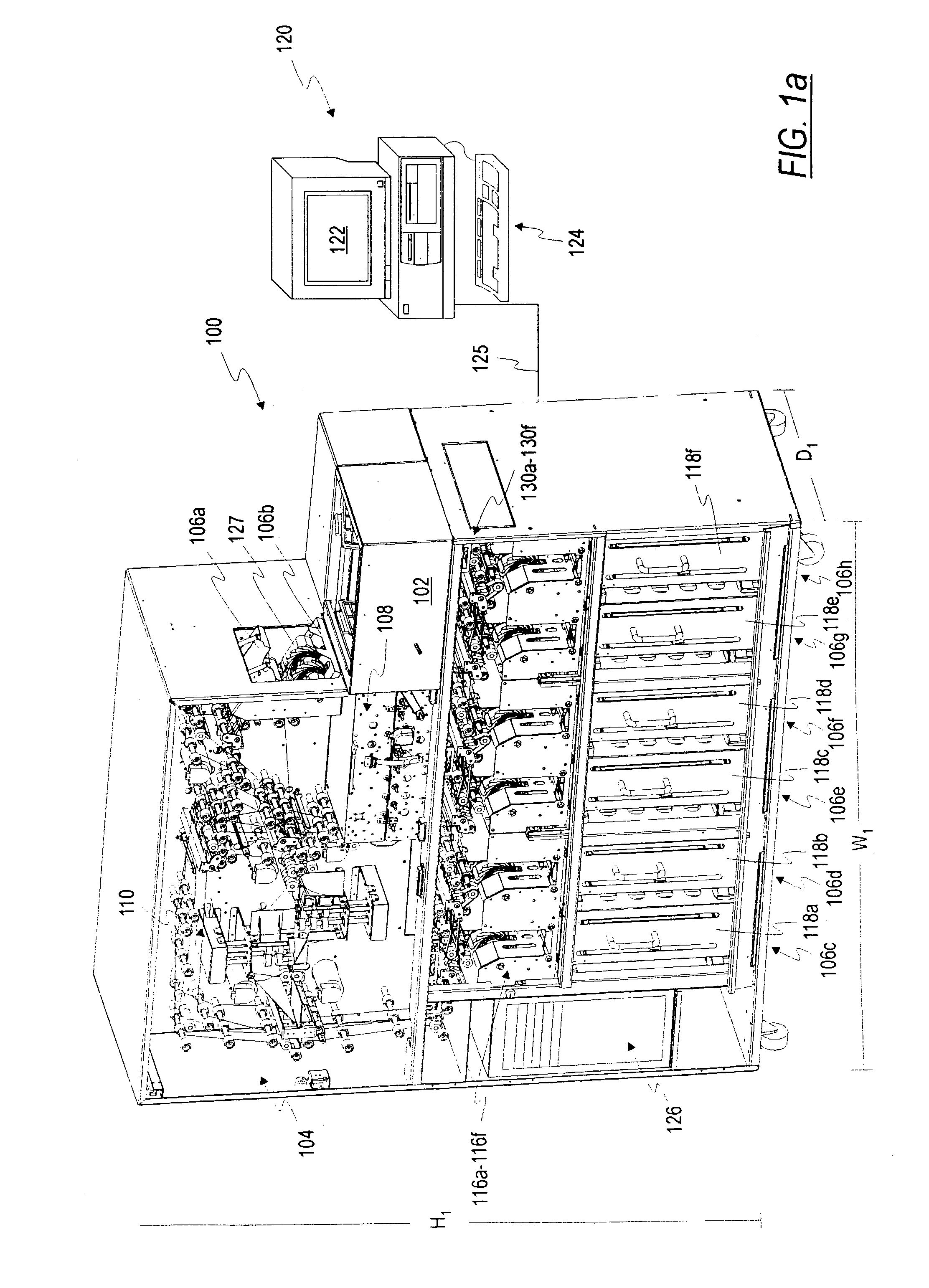 Currency handling system having multiple output receptacles