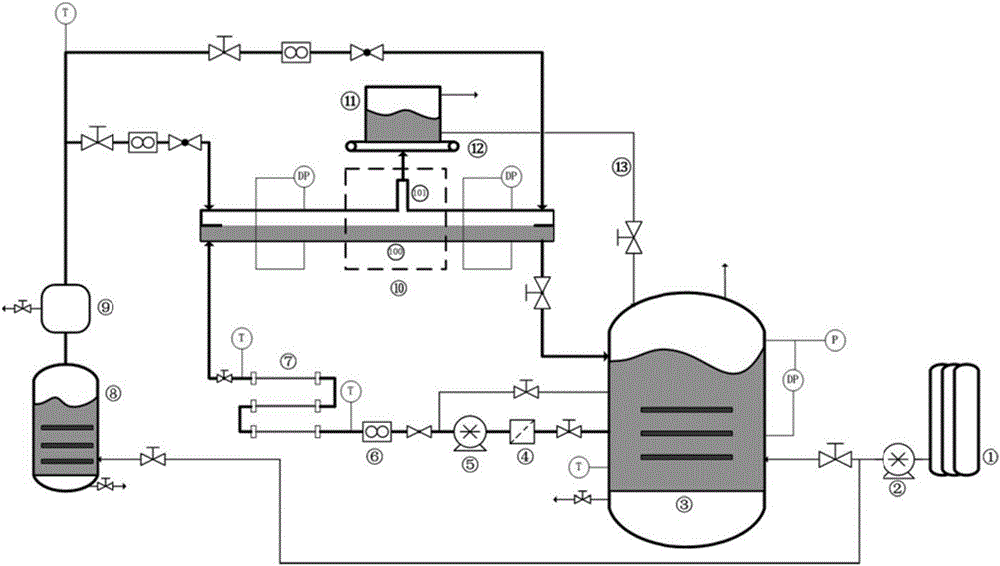 T-shaped tube entrainment test system and method based on fourth-level depressurization system of reactor