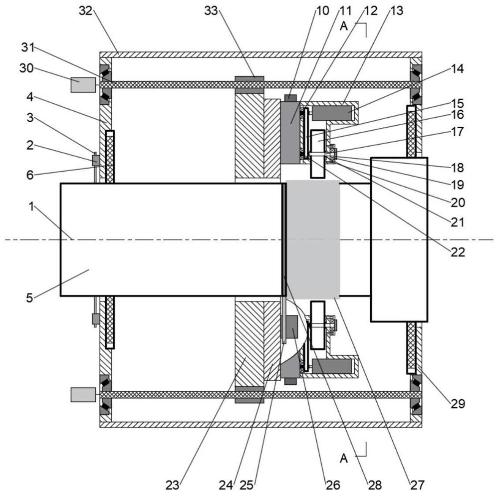 An on-line high-precision intelligent grinding device and method for cold welding layer of wind power generator journal