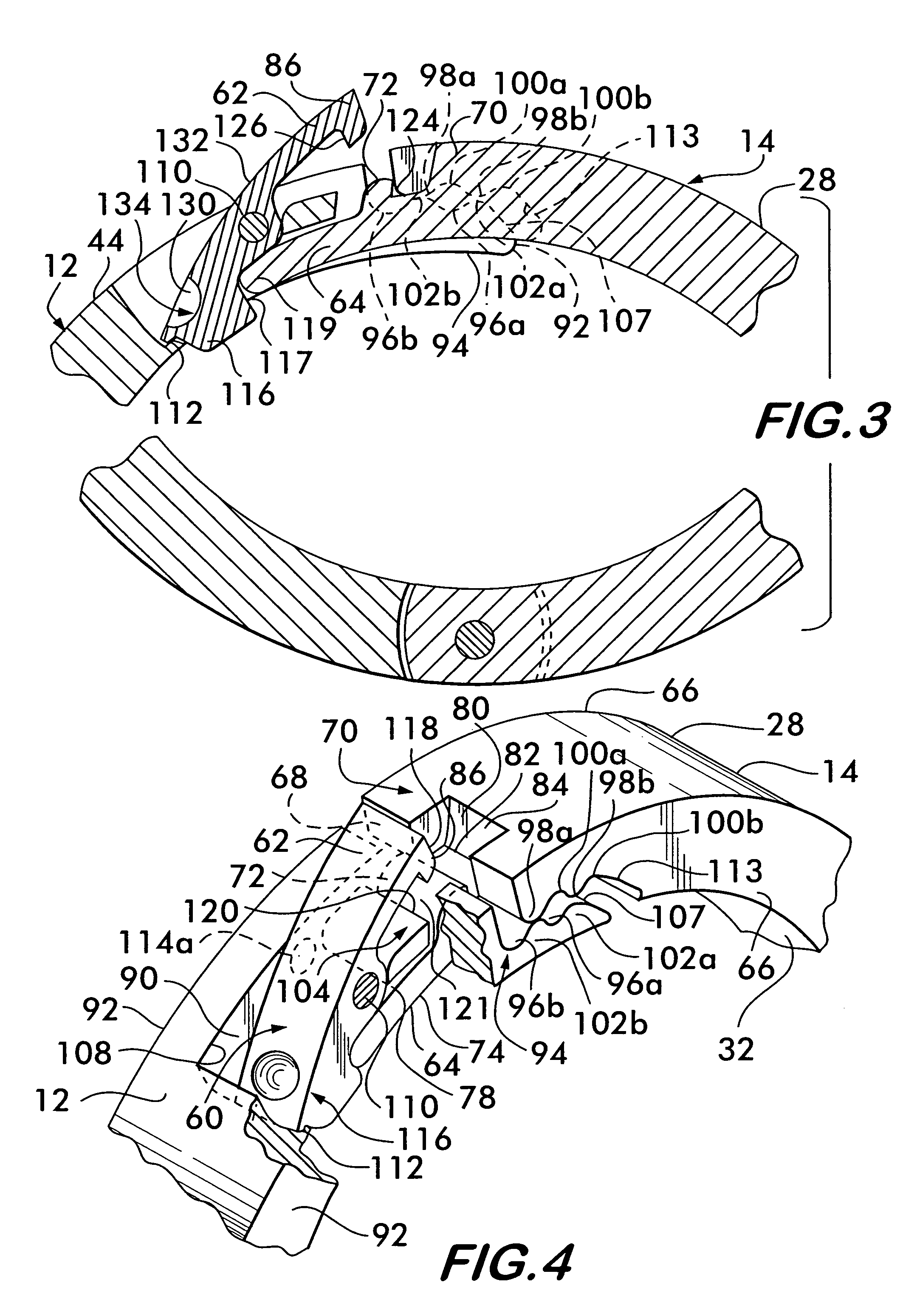 Openable ring with cooperating locking means