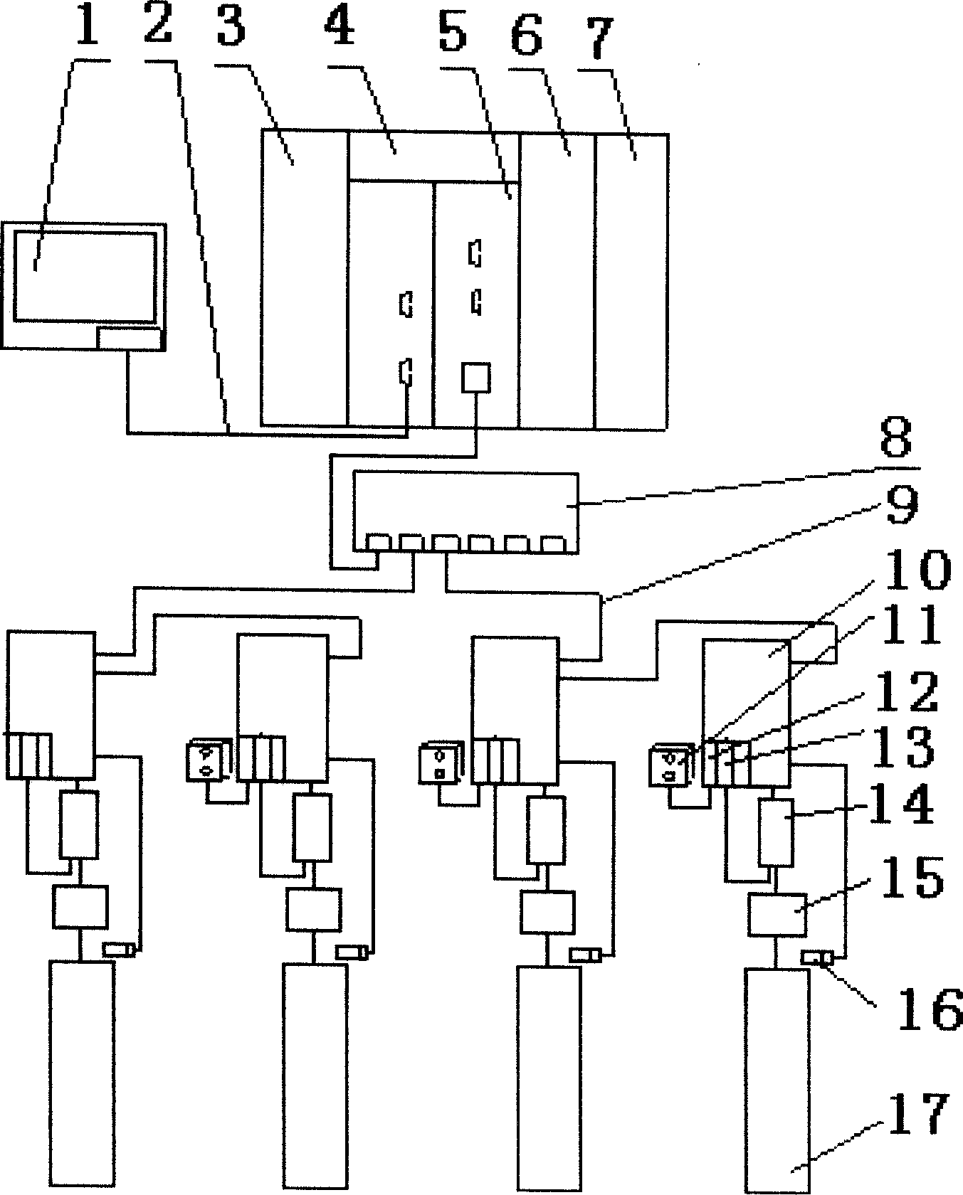 Integrated photoelectronic registration and shaftless transmission control system for intaglio printing machine in a set
