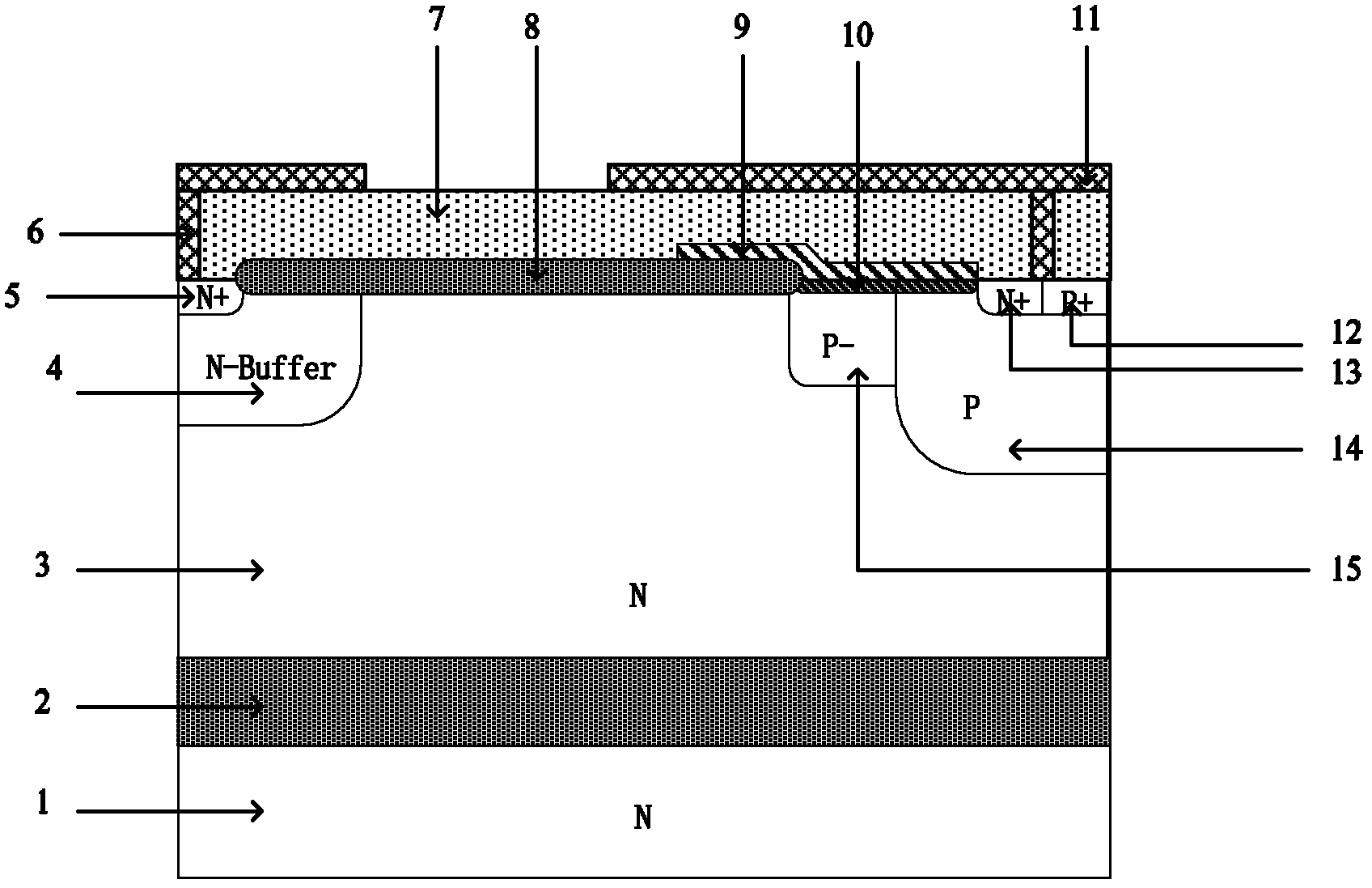 N-type silicon-on-insulator transverse double-diffusion field effect transistor