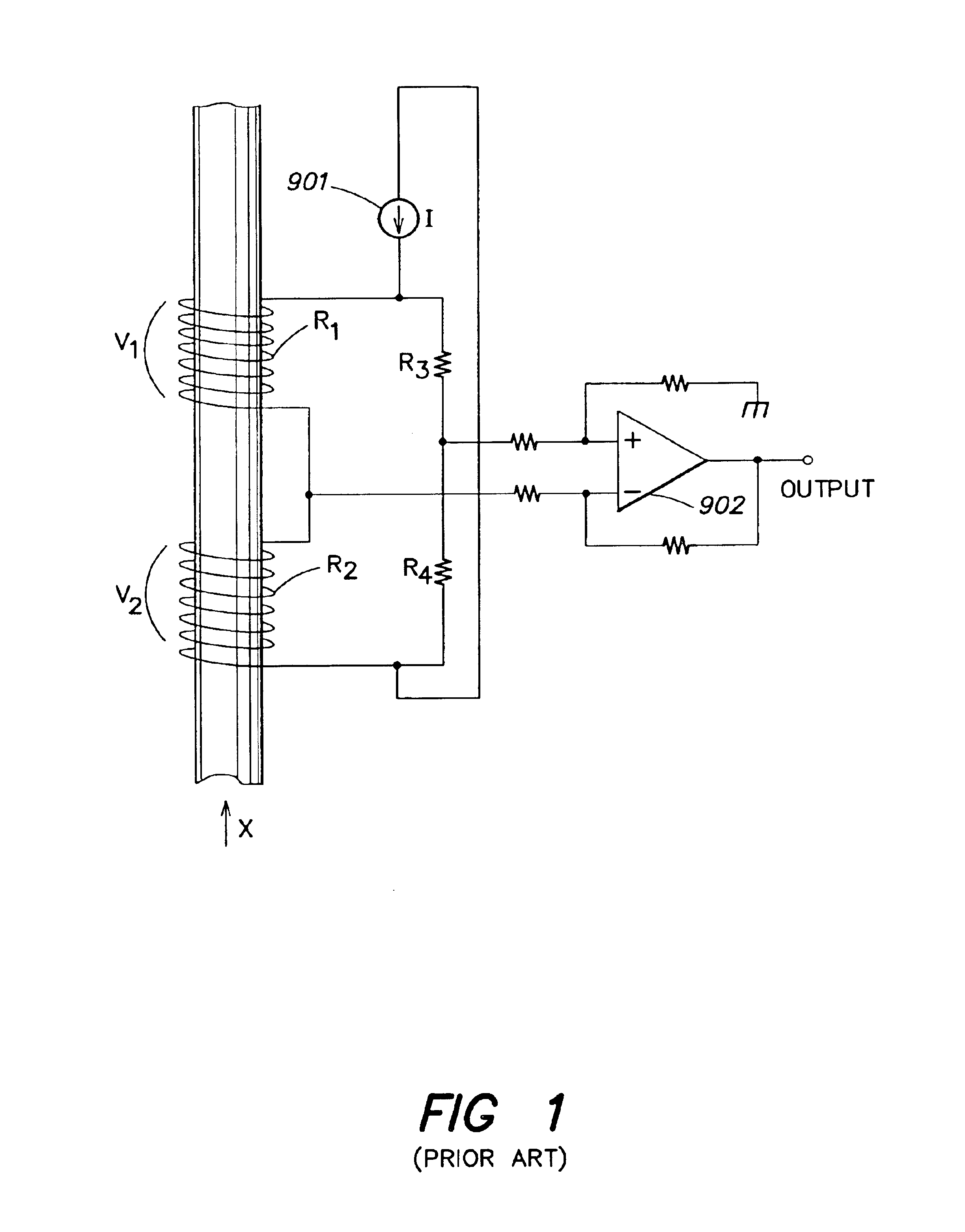 Variable resistance sensor with common reference leg
