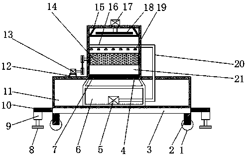 Efficient tea cleaning device having high automation degree