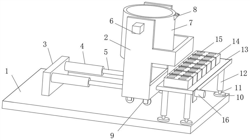 Stainless steel rapid pouring device for hardware manufacturing