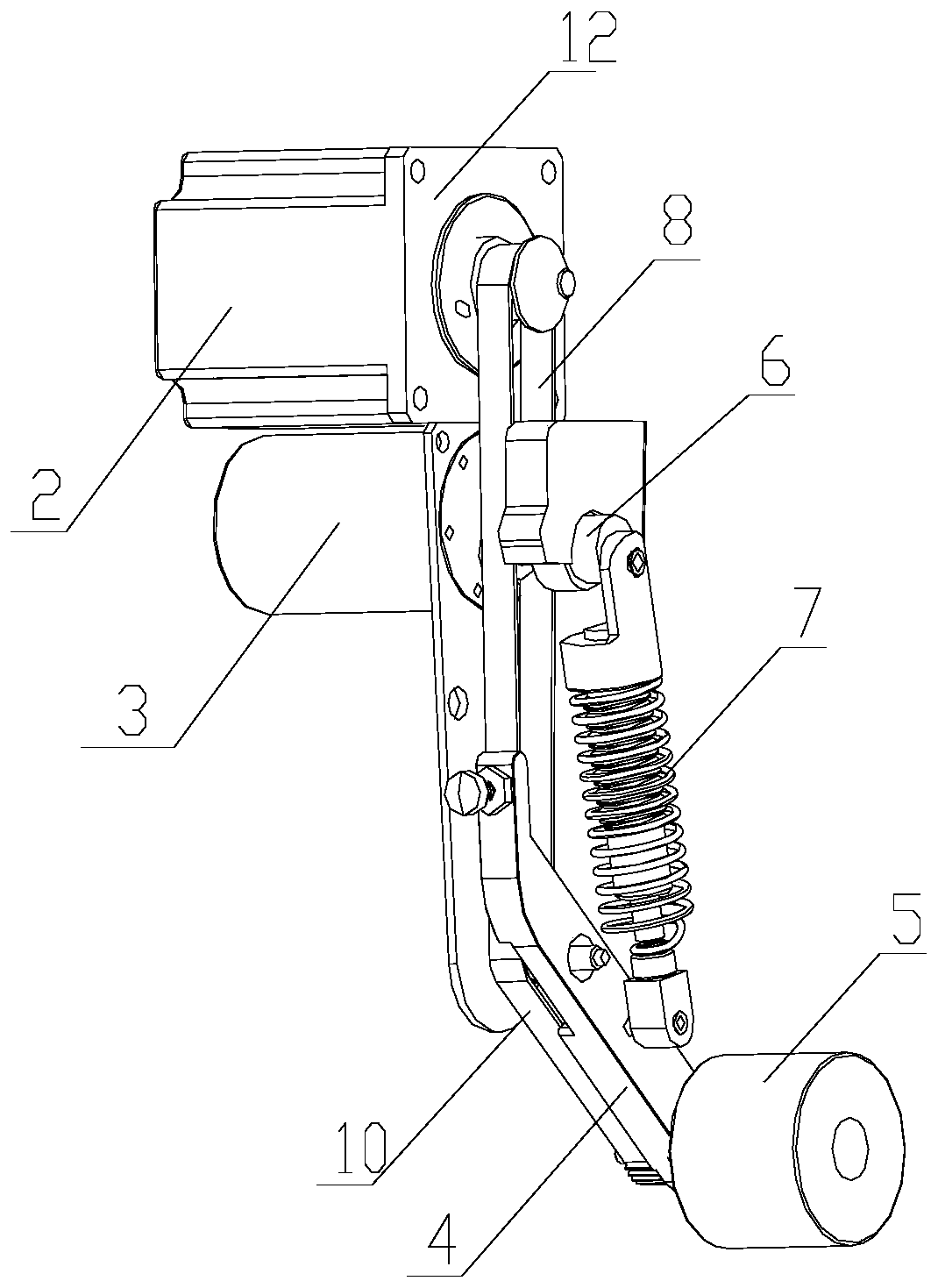 Cloth pulling wheel device capable of being slightly adjusted for sewing machine