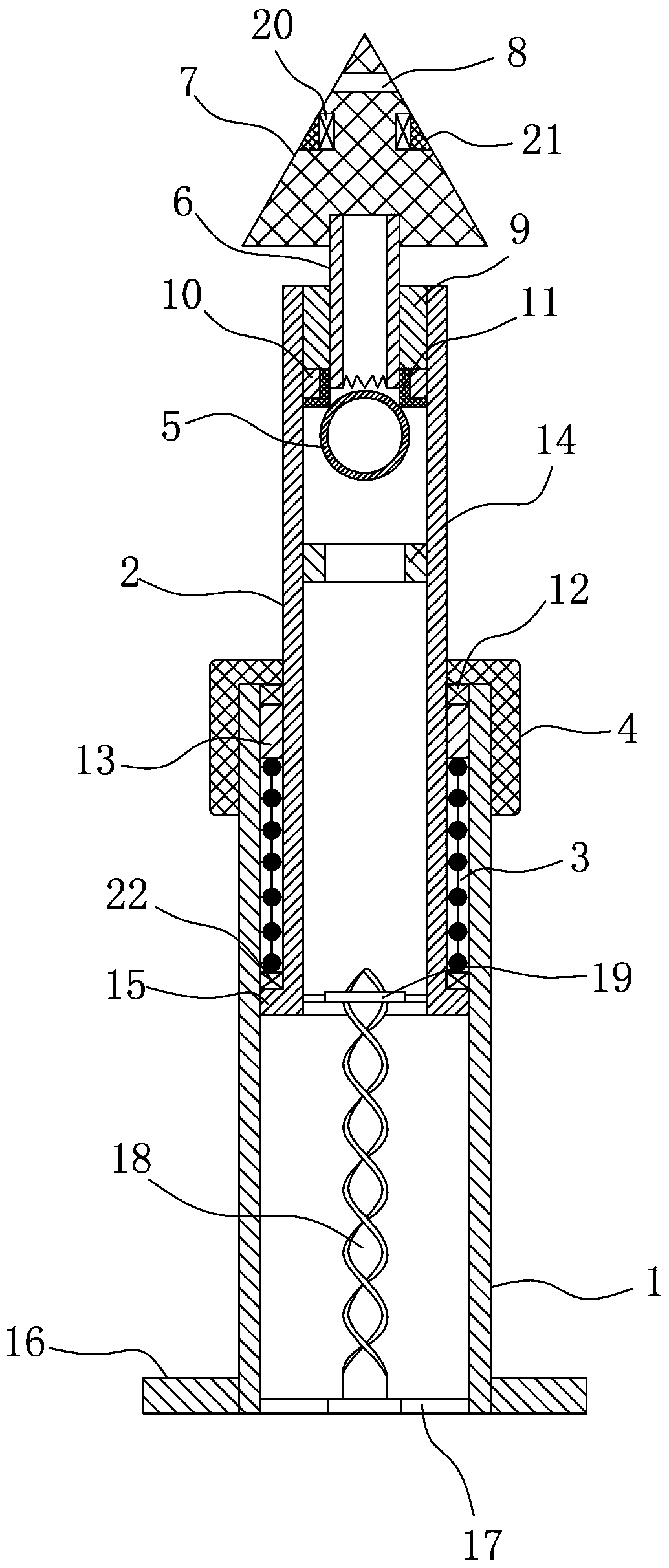A fixed sprinkler automatic lifting convenient body