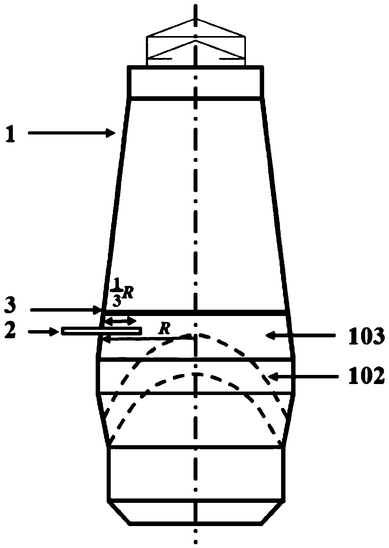 A two-stage blast furnace pulverized coal injection device