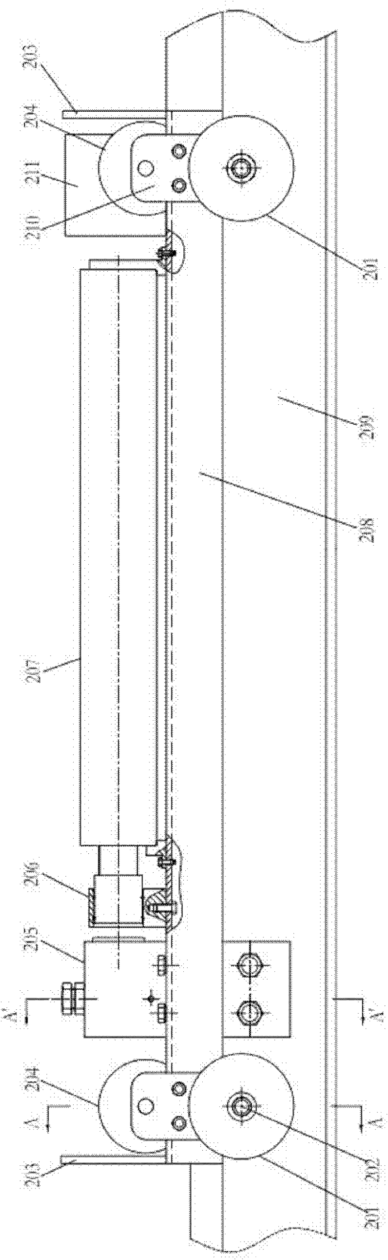 Stress-relieving device for seamless rails by using excitation method, and the relieving method