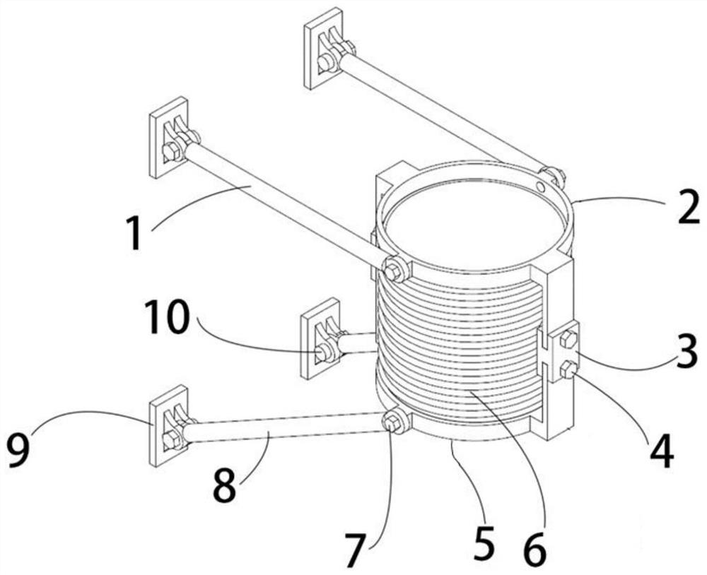 Flexible anti-seismic support for vertical pipeline of building