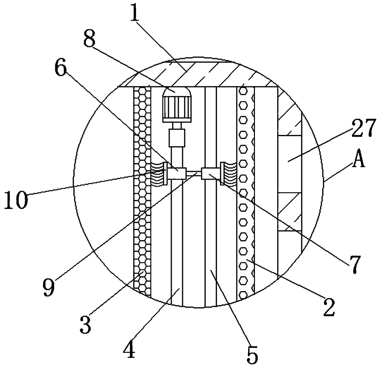 A message switching device with good dustproof effect