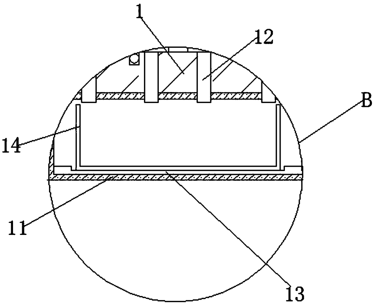 A message switching device with good dustproof effect