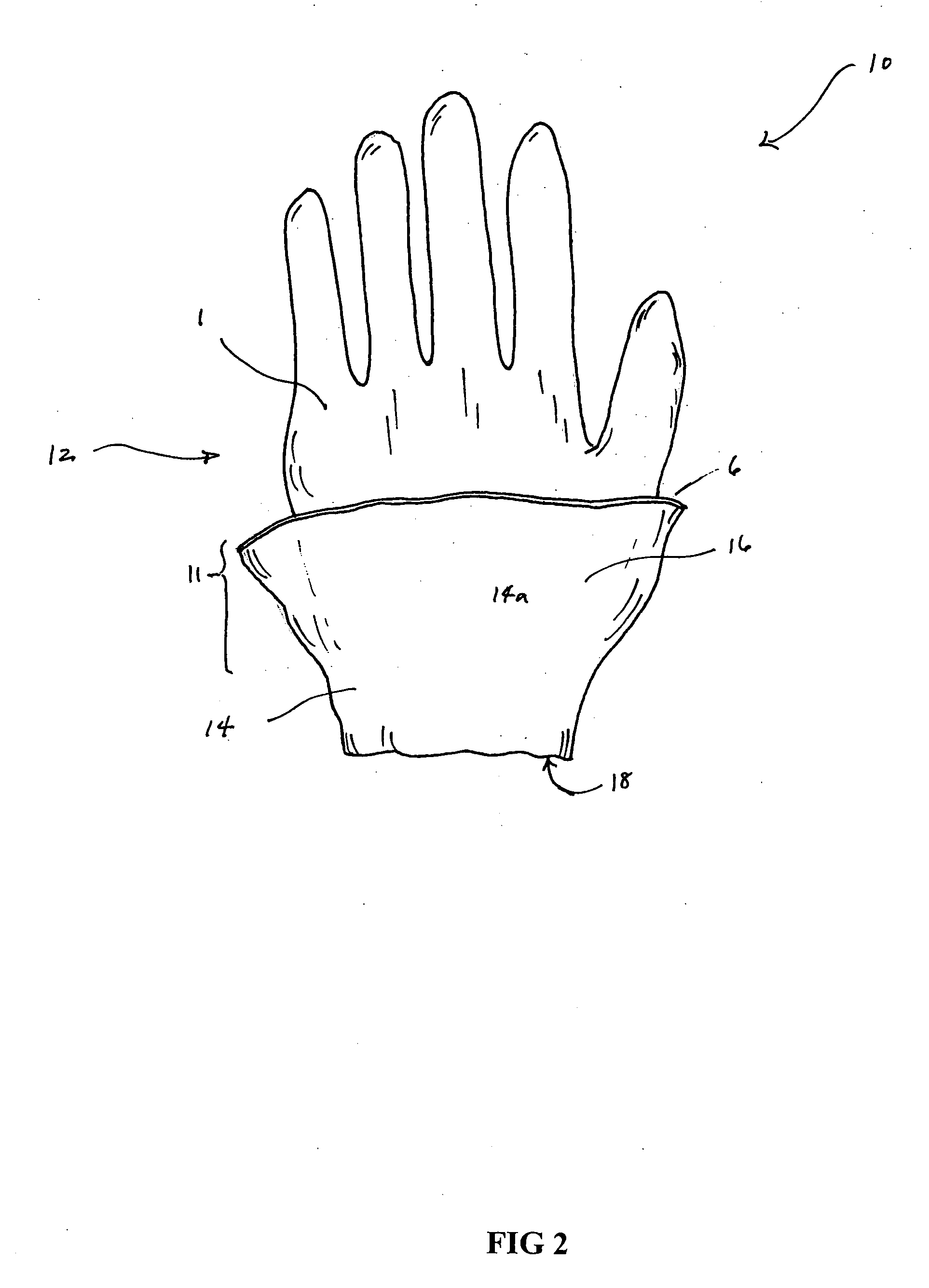 Gloves with enhanced anti-cuff-slip surface