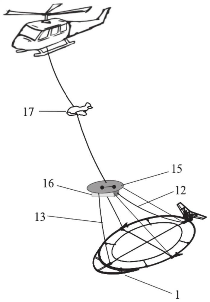 UAV-borne semi-aerial transient electromagnetic and magnetic method cooperative acquisition system and method