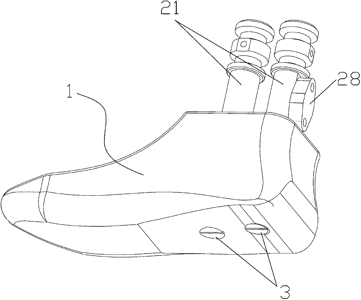 Integrated radio frequency identification device (RFID) shoe production method and shoe tree connecting piece special for integrated RFID shoe