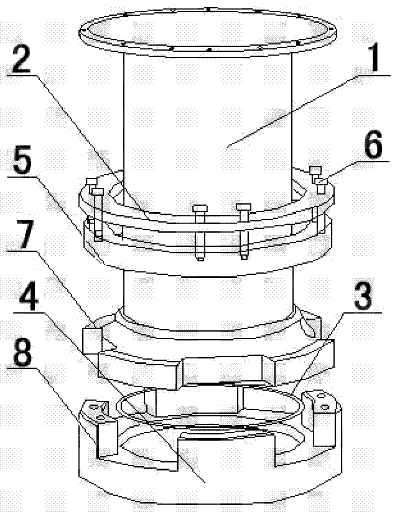 High-speed waterspout inertia-ejection cylinder