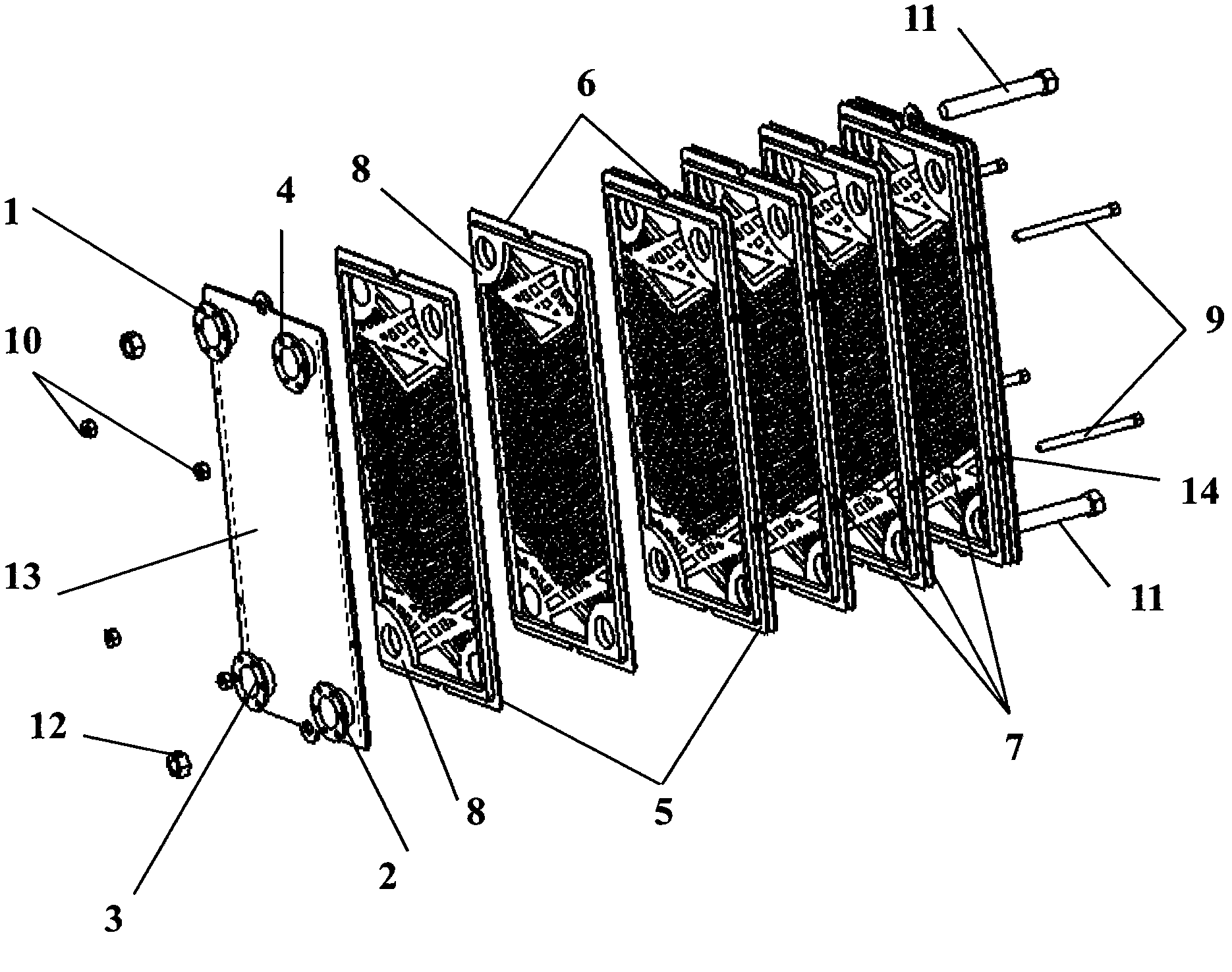 Plate type heat exchanger with pulsating heat pipes