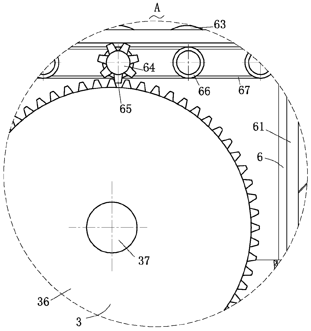 Cosmetic film coating machine with guide decompression component