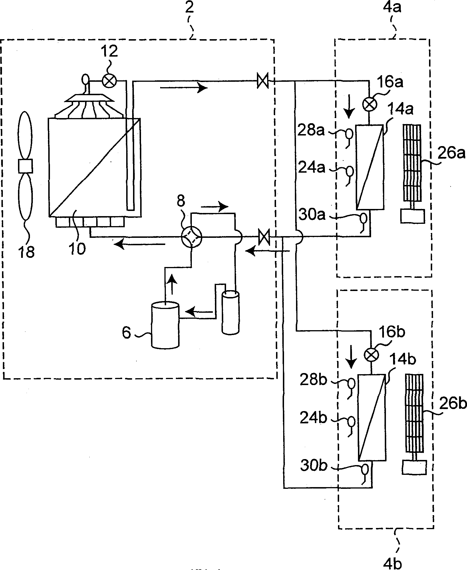 Expansion valve control method for multiple type airconditioner