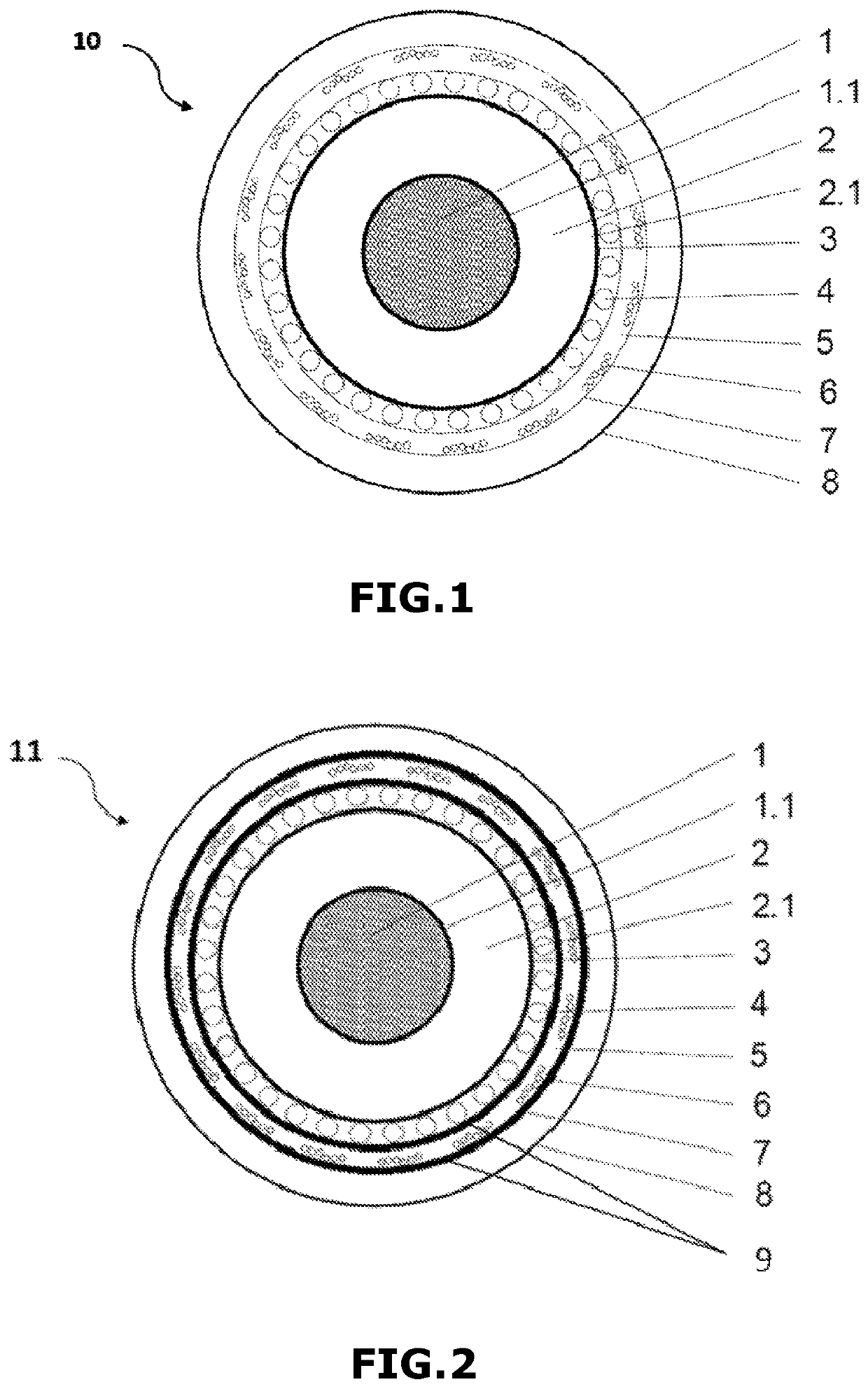 Device comprising a cable or a cable accessory containing a fire-resistant composite layer