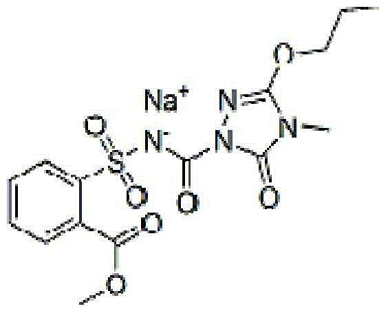 Mixed herbicide containing clodinafop-propargyl and procarbazone sodium