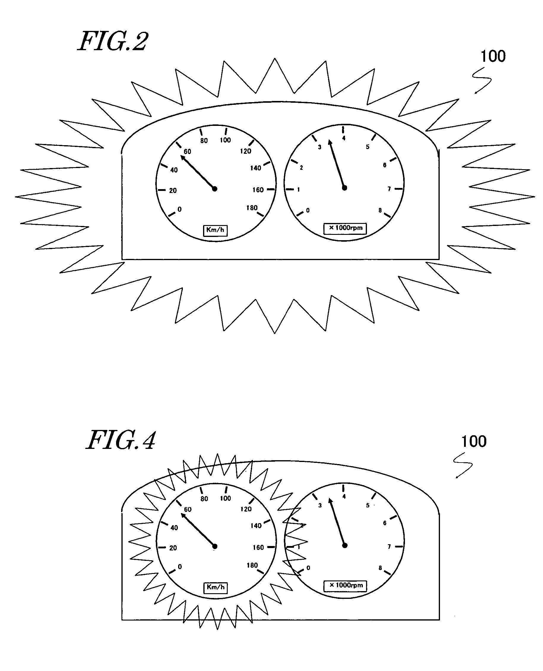 Display device, instrument panel, automotive vehicle and method for controlling instrument panel