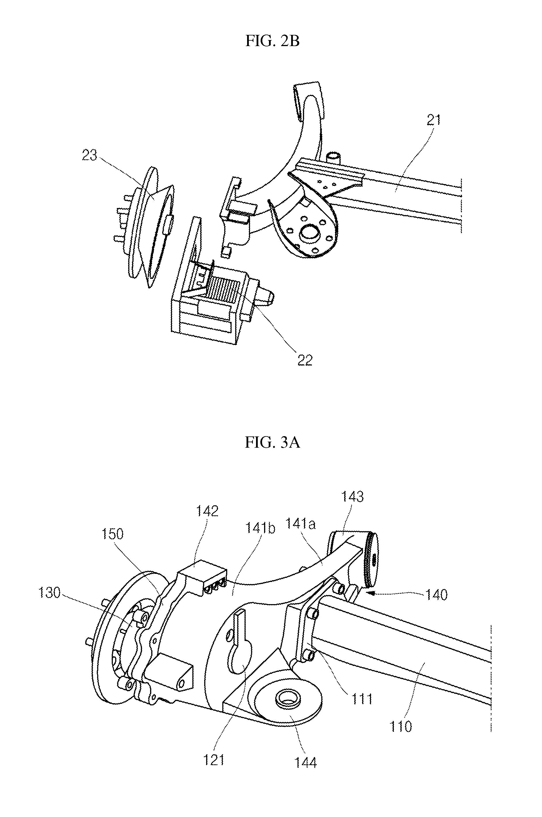 Rear suspension mounting structure for electronic vehicle