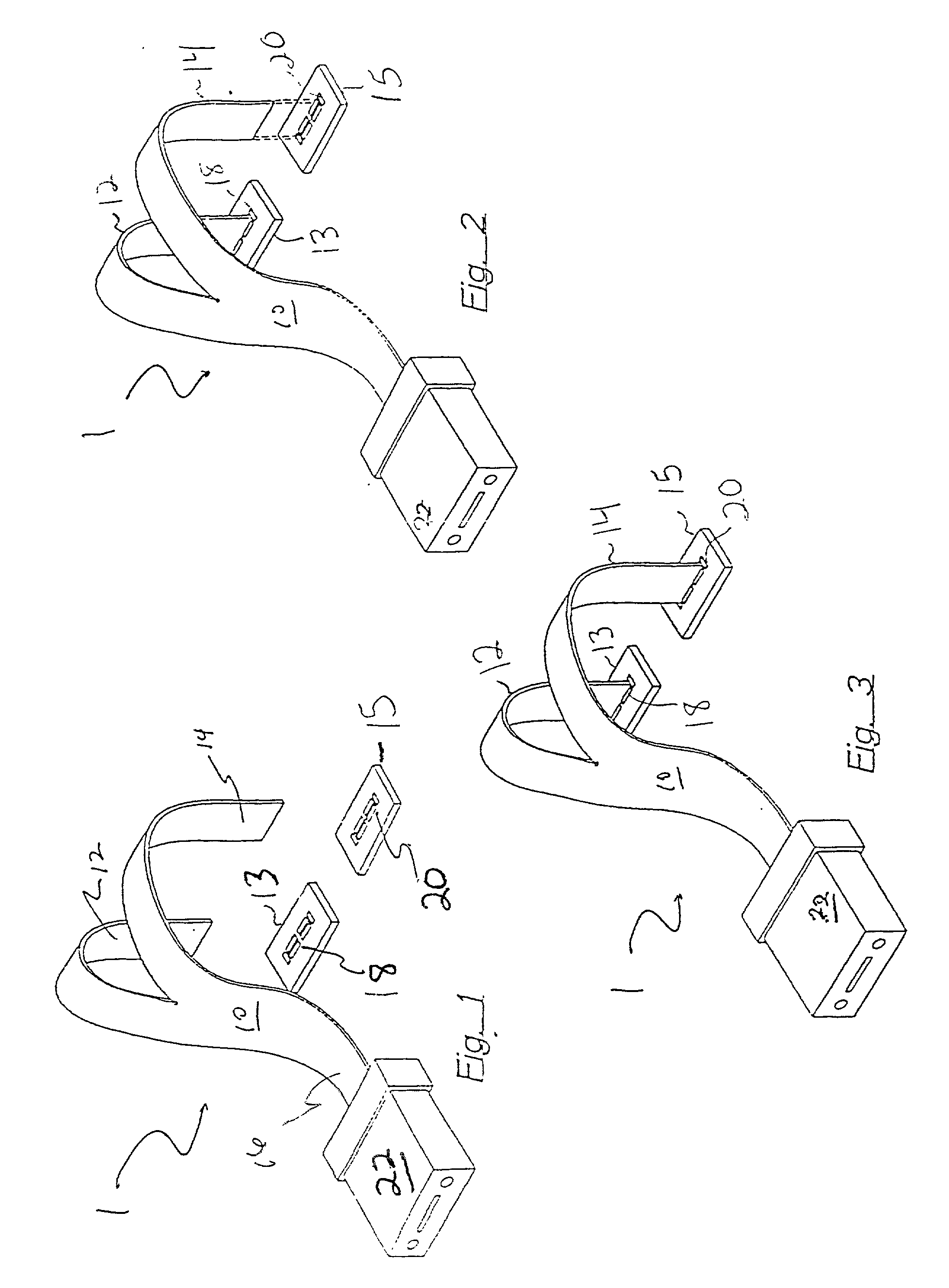 Brent waveguide for connection to at least one device, adaptive passive alignment features facilitating the connection and associated methods