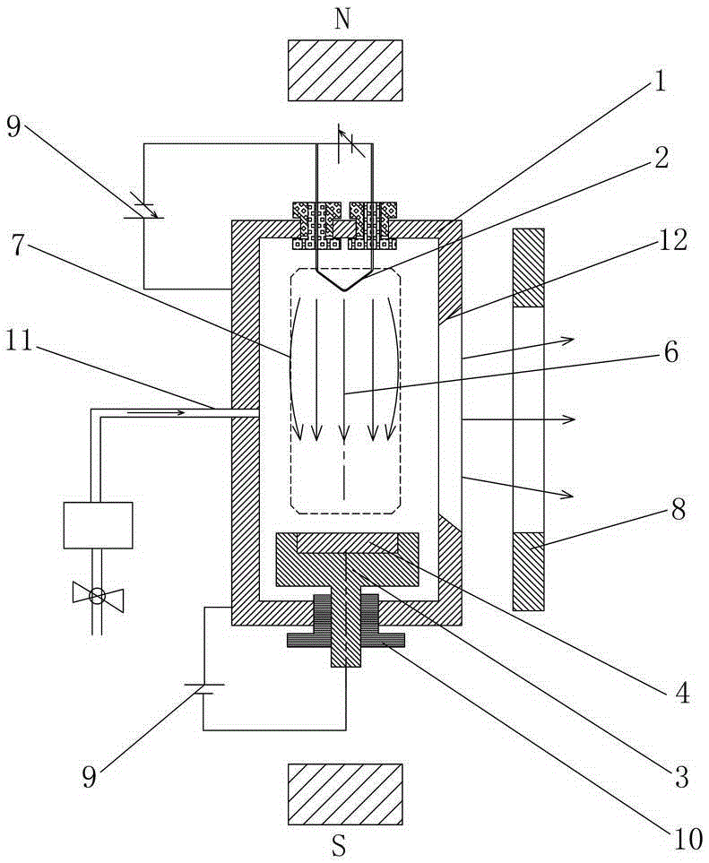 Reflection electrode structural member and ion source